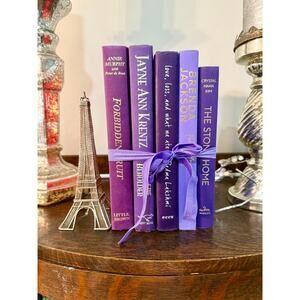 Vintage purple  Decorative Book collection, purple books, book decor, book stack